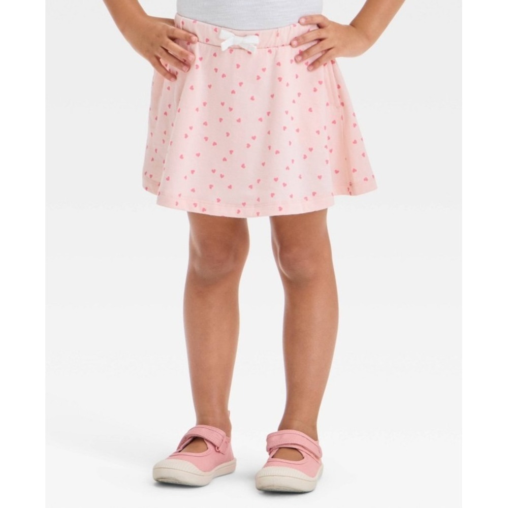 Cat  & Jack Girls 2T  Skort With Hearts peach